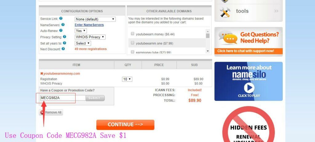 How to buy domain name at namesilo? 2020 Best tutorial 9